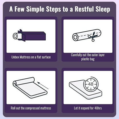 PayLessHere 5 Inch Memory Foam Mattress/Cooling Gel Bamboo Charcoal Infused Mattress/Medium Firm Mattresses/CertiPUR-US Certified/Bed-in-a-Box/Pressure Relieving Full Size,White