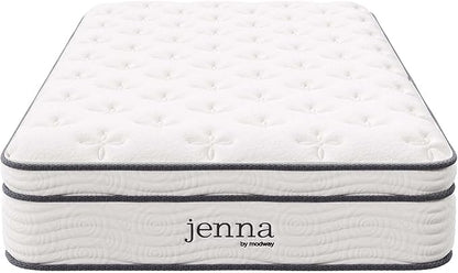 Modway Jenna 10” Innerspring and Memory Foam Twin Mattress With Individually Encased Coils