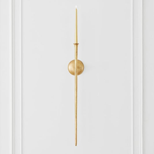 Z Gallerie Aspar Wall Sconce Long Candle Holders in Gold Finish, Retro Chic Wall Decor for Living Room, Dining Room & Bathroom, Vintage Candle Wall Sconce with Timeless Appeal(Candles not Included)