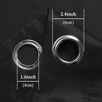 KEQIAOSUOCAI Patio Door Sheer Curtain Panels - 108 inch Length Ceiling to Floor Extra Long Voile Drape Curtains Window Treatment for Sliding Glass Door (Jet Black,2 Pieces,W 54 x L 108 inches Long)
