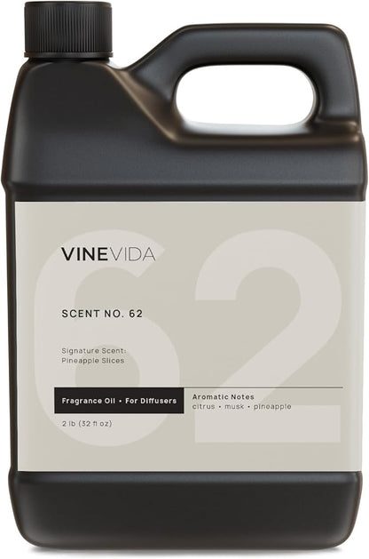 VINEVIDA [32 Fl Oz] Pineapple Slices Fragrance Oil for Cold Air Diffusers, Essential Oils for Diffuser Oil Refill & Air Freshener Room Spray