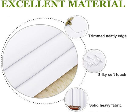 NICETOWN Draperies Curtains Panels, Blocking Out 50% Sunlight Window Treatment Curtains, Grommet Top Small Window Drapes for Bedroom (2 Panels, 34 by 72, White)