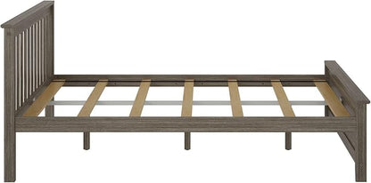 Plank+Beam Queen Bed Frame with Headboard, Wood Platform Bed, Adult Bedroom Furniture, Easy Assembly, No Box Spring Needed, Clay