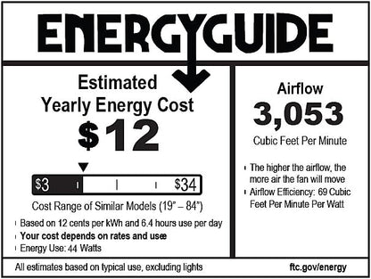 Hunter 44 inch Indoor Ceiling Fan with LED Light and Remote Control - Bronze Modern Ceiling Fan, Standard Mount, 4 Blades, For Bedroom, Living Room, or Kitchen - Dempsey 59444, Noble Bronze