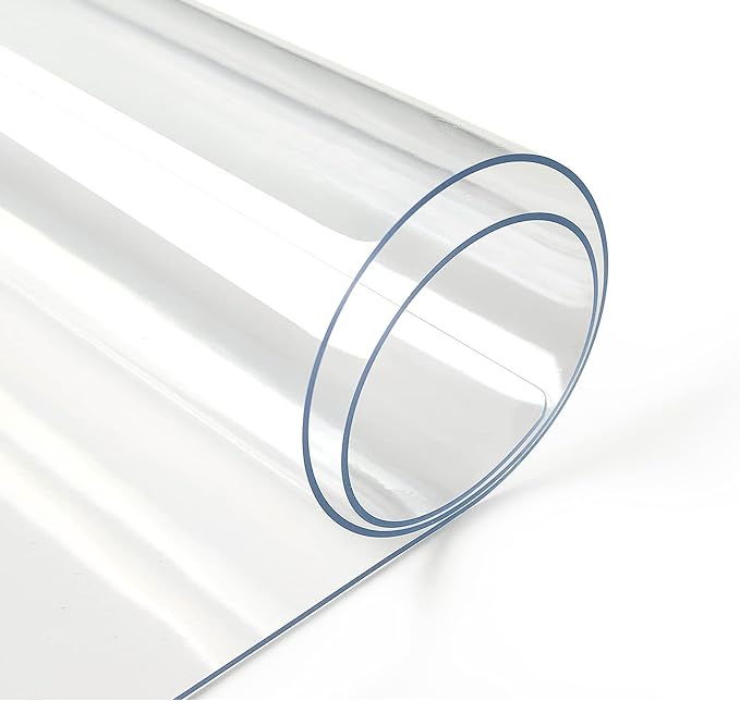 Deep Dream 1.5mm Clear Desk Cover Protector, 35×70 Inch Clear Desk Cover, Clear Desk Mat, Table Cover Tablecloth Protector Rectangle, Table Protector for Dining Room Table