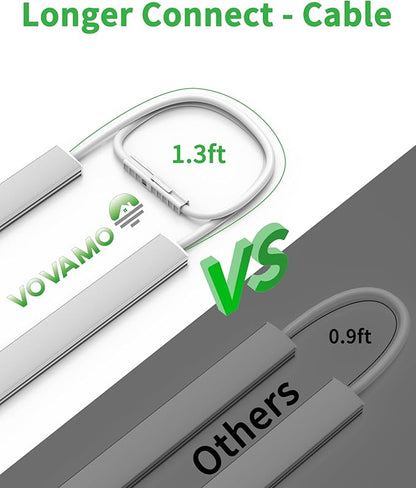Plug-in Under Cabinet Lighting, Dimmable Under Counter Lights for Kitchen, 2pcs 12 Inch, Warn White 3000K Linkable USB Led Closet Light, Wired Indoor Night Lights Bar for Desk,Sink,Workbench