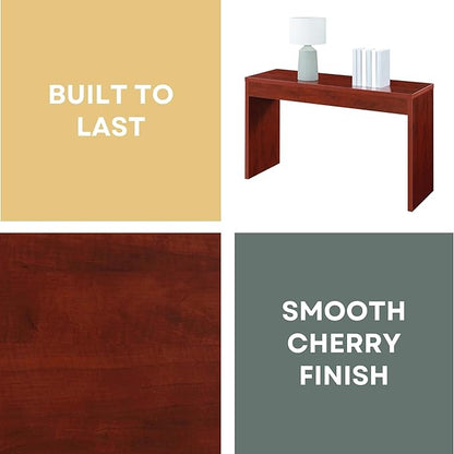 Convenience Concepts Northfield Hall Console Table 48" - Modern, Minimalist Narrow Sofa Display Accent for Contemporary Living Room, Entryway, or Hallway, Cherry