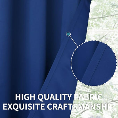 BGment Blackout Curtains for Bedroom - Grommet Thermal Insulated Room Darkening Curtains for Living Room, 52 x 84 Inch, 2 Panels, Royal Blue