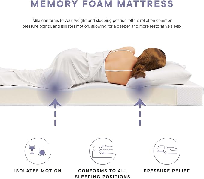 Modway Mila 6” Twin XL Mattress - Firm 6 Inch Twin XL Mattress - 10-Year Warranty White