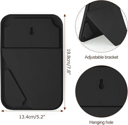 10Pcs Table Desk Vanity Makeup Mirror, 8-Inch Simple Portable Travel Mirror with Stand, Standing and Wall Hanging Dual-use Black