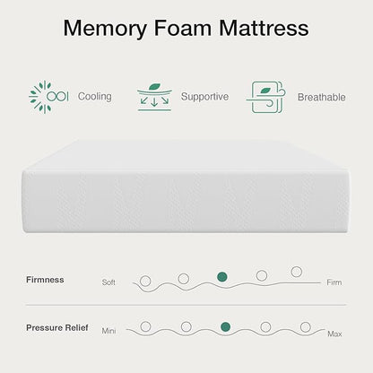 Novilla Twin Size Mattress, 10 Inch Twin Bed Mattress with Gel Memory Foam for Cooling Night Sleep & Pressure Relief, CertiPUR-US Certified