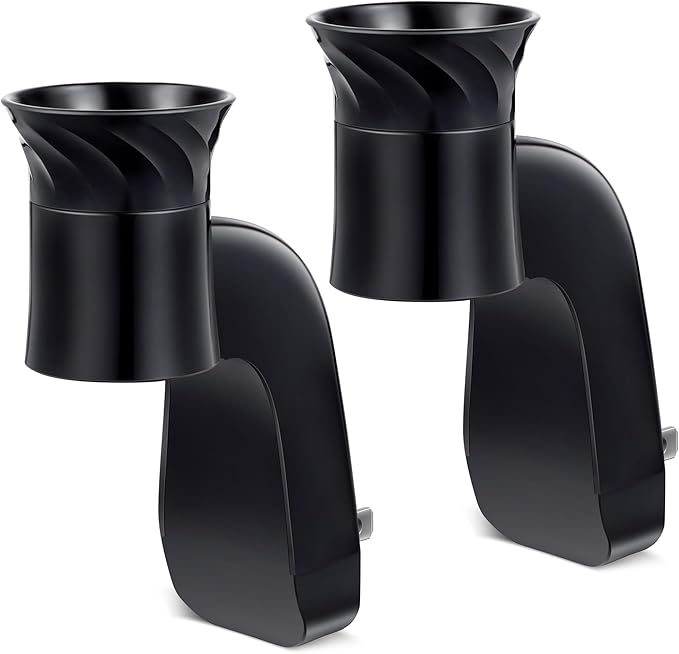 2 Pack Wall Fragrance Plug in Compatible with Bath and Body Works WallFlower Fragrances, ETL Certified, Rotatable, Precise Scent Control Fragrance Diffuser Plug for Home, Office (Black)