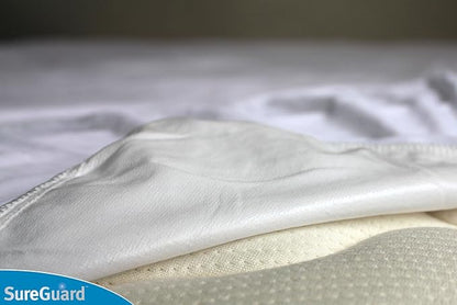 SureGuard Twin Size Mattress Protector - 100% Waterproof, Hypoallergenic - Premium Fitted Cotton Cover - Smooth