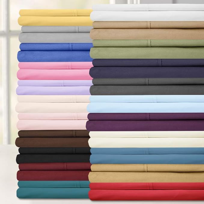 Sweet Home Collection 6 Piece 1500 Supreme Collection Brushed Microfiber Deep Pocket Sheet Set-2 Extra Pillow Cases, Great Value, Split King, Aqua