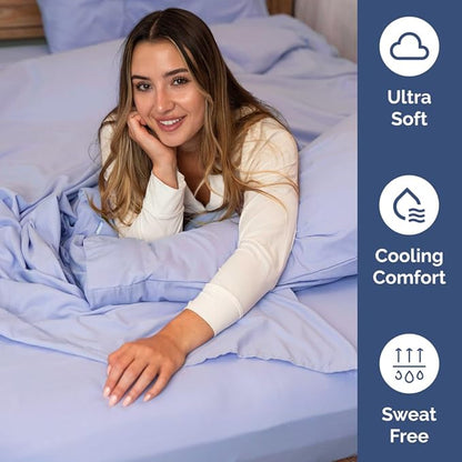Extra Deep Twin XL Sheet Set - 4 Piece Breathable & Cooling Sheets - Hotel Luxury Bed Sheets Set - Easy & Secure Fit - Soft, Wrinkle Free & Comfy Sheets Set - Lavender Sheet Set w/Extra Deep Pockets