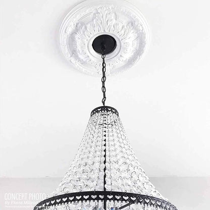 Ekena Millwork CM12BRRZS 12 1/2"OD X 3 7/8"ID X 3/4"P Bradford Ceiling Medallion Fits Canopies Up to 6 5/8", Rubbed Bronze