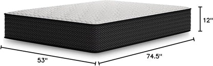 Signature Design by Ashley Limited Edition Plush 12 Inch Hybrid Mattress with Gel Memory Foam and Edge Support for Cool Sleep and Pressure Relief, Full, Fiberglass Free, Mattress In A Box