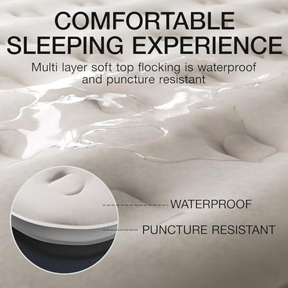 Air Mattress Twin with Built in Pump - 2 Mins Quick Self Inflatable,13"/550lbs Max Blow Up Bed, All Night Stability No Lost Air，No Peculiar Smell for Camping,Home,Guests & Portable Travel