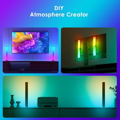 RGB Light Bar,Smart LED Light Bar for Room,16 Million Colors,Three Control Modes,Dynamic Music Sync Mode,213 Preset Modes,USB Interface（Without Adapter）