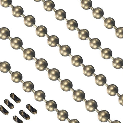 Vinaco Pull Chain Extension, 2 Pack 36 inch Fan Chain Extender with 6 Strong Matching Connectors, Strong Bearing & Rustproof #6 Size Pull Chain for Ceiling Fan Pull Chain