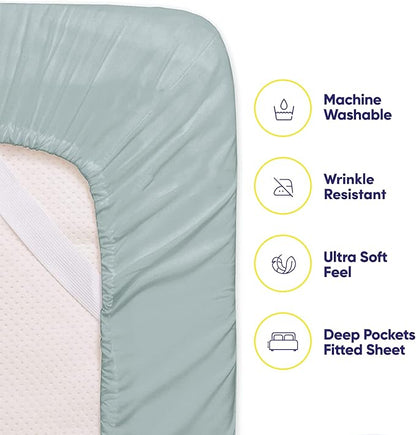 Sweet Home Collection 6 Piece Bed Sheet Set, King, Slate