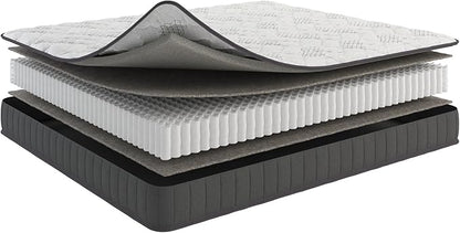 Ottomanson King 9" Hybrid Mattress - Medium-Firm Support - Made in USA - Individually Pocketed Coils & CertiPUR-US Foam - Fiberglass-Free - Bed in a Box