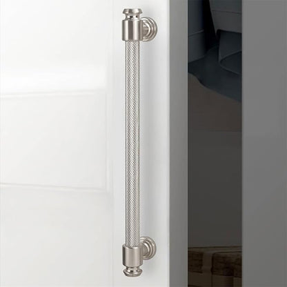 10 Pack 12-3/5 inch(320mm) Brushed Satin Nickel Kitchen Cabinet Handles Knurled Cabinet Pulls Silver Drawer Pulls Kitchen Cabinet Hardware Handles