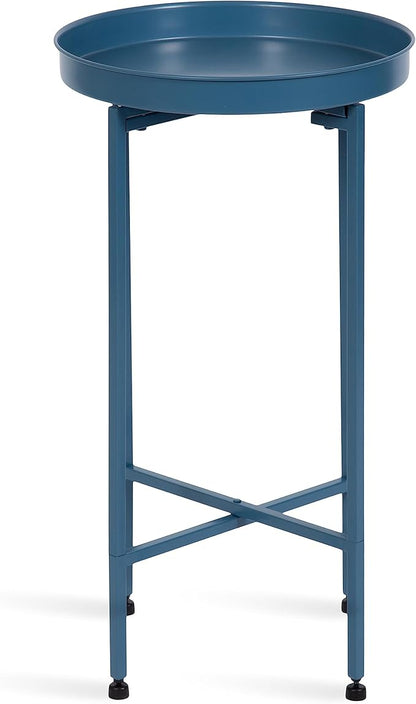Kate and Laurel Celia Round Foldable Tray Accent Table