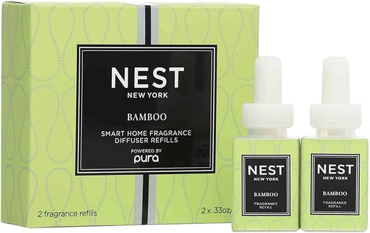 NEST New York Smart Home Fragrance Diffuser Refill Smart Vials, Bamboo - Set of 2 - Designed for NEST x Pura 3 and NEST x Pura 4 Diffusers - Cruelty Free, Vegan