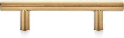 Ravinte 60 Pack 5 Inch Cabinet Pulls Brushed Brass Stainless Steel Kitchen Drawer Pulls Cabinet Handles 5”Length, 3” Hole Center