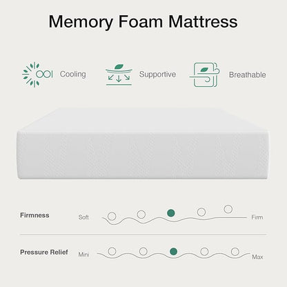 Novilla 6 Inch Full Bed Mattress, Gel Memory Foam Mattress for Pressure Relief & Comfort Sleep, CertiPUR-US Certified Mattresses Full