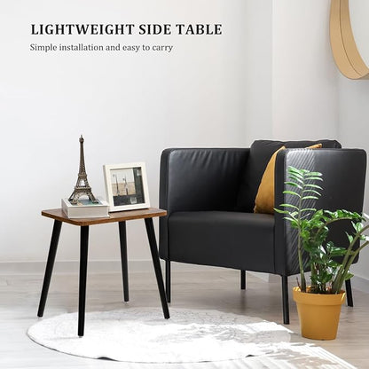 FORAOFUR Side Table, Rectangular Wooden Small End Table, Small Accent Table for Living Room, Bedroom and Balcony, Modern Side Tables for Spaces Home Decor, Easy Assembly