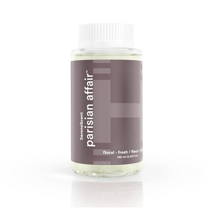 Homedics SereneScent Parisian Affair, Floral & Fresh Home Fragrance Oil, 120 ml, for use with Homedics SereneScent Waterless Diffuser (ARMH-970/973), Clean & Natural, up to 100% USDA Biobased