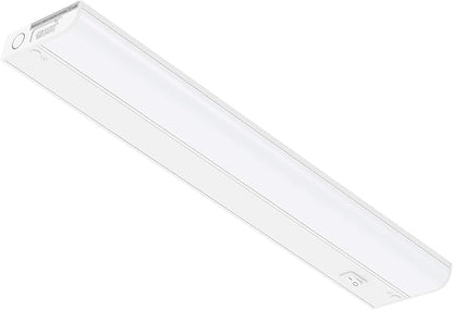GETINLIGHT 18-inch Hardwired Only LED Under Cabinet Lighting, Daylight White(5000k), Dimmable, Matte White Finished, ETL Listed, IN-0201-12-WH-50