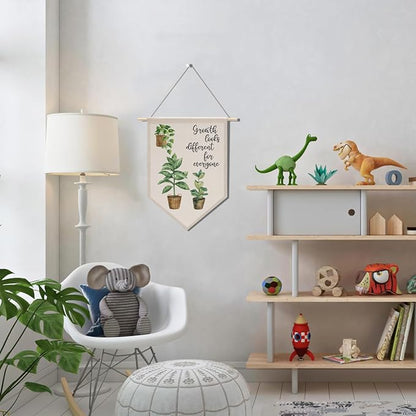 Mental Health Decor High School Classroom Decor Canvas Hanging Pennant Flag Banner Wall Sign Decor for Bedroom Classroom Playroom Game Room Front Door