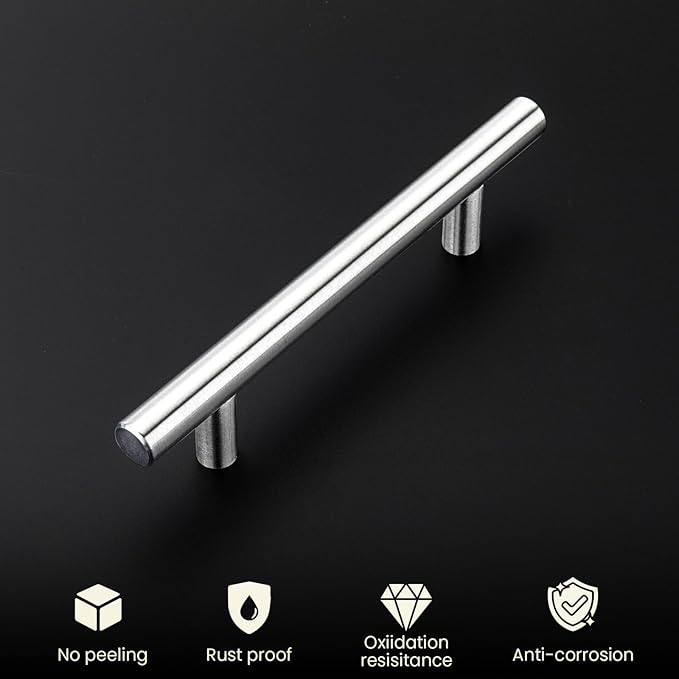 homdiy 25Pack Cabinet Handles Brushed Nickel Cabinet Pulls 3-3/4in Hole Center - HD201SN Kitchen Hardware for Cabinets Sliver Cabinet Hardware Pulls for Bathroom, Bedroom,Wardrobe