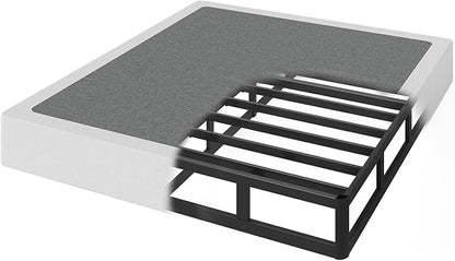 Full Size Box Spring, 7 Inch Full Size Box Spring Only, 3000 lbs Heavy Duty Metal Frame Mattress Foundation with Fabric Cover, Easy Assembly-Noise Free