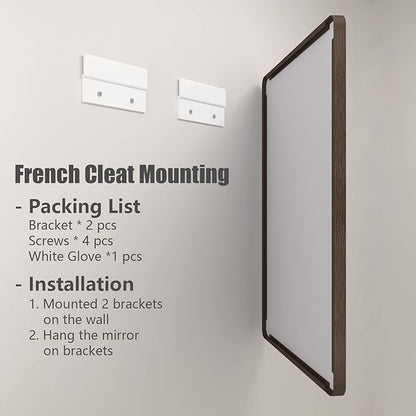 66x36 Inch Bronze Bathroom Mirror, Brushed Bronze Metal Frame Mirrors for Wall, Rounded Rectangle Bronze Mirror for Vanity,Farmhouse, Bedroom, Anti-Rust (Horizontal/Vertical)