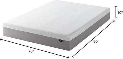 ZINUS 10 Inch Ultima Memory Foam Mattress [New Version], King, Fiberglass Free, Medium Firm Feel, Breathable Airflow Memory Foam, Certified Safe Foams & Fabric, Mattress in A Box