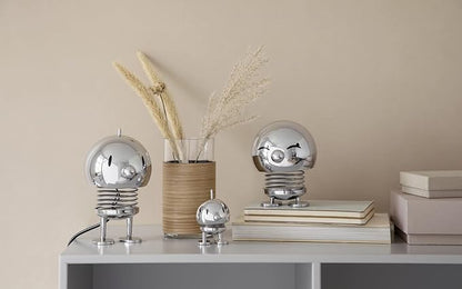 Hoptimist Bumble, Home Decor Ornament - Danish Design, Plastic W/Metal Spring, Small Chrome- Creates Cheerful Movement