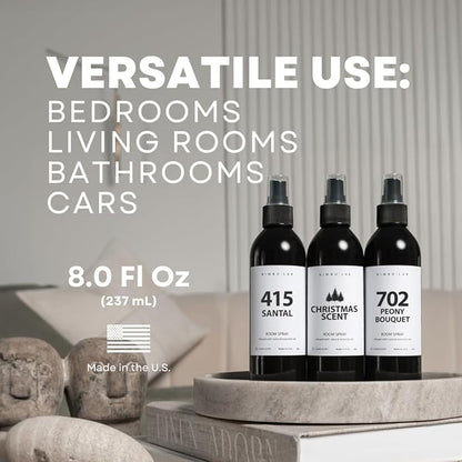 Room Spray for Home 415 Santal - Air Freshener for Home - Linen Spray for Bedding, Pillow Spray - Sandalwood blended with top notes of ginger and cardamom. Room Freshener. Long Lasting - 8oz/237ml