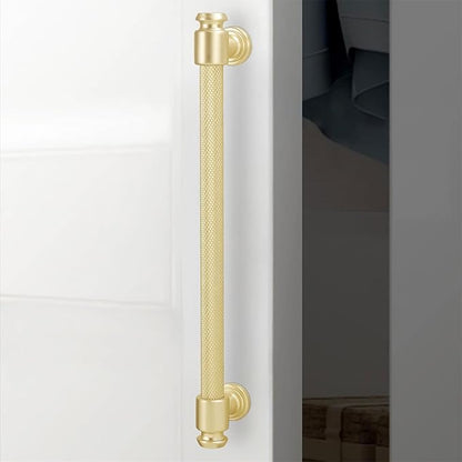 10 Pack 6-1/4" Hole Center(160mm) Brushed Brass Cabinet Handles and Pulls - Gold Drawer Handles for Kitchen and Dresser