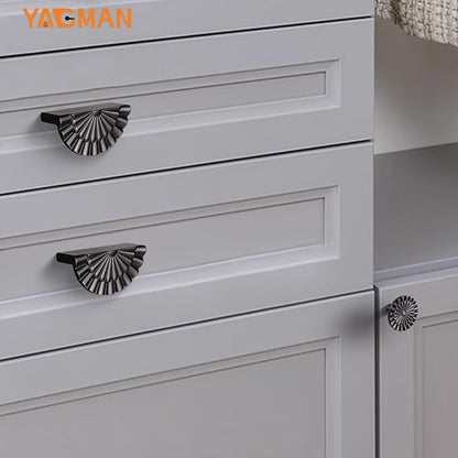 Oil Rubbed Bronze Cabinet Pulls 10 Pack 3 Inch Modern Drawer Handles Kitchen Cupboard Half Moon Bathroom Dresser Sunflower Cup Pull SH-ORB76-10