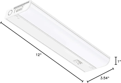 GETINLIGHT 12-inch Hardwired Only LED Under Cabinet Lighting, Daylight White(5000k), Dimmable, Matte White Finished, ETL Listed, IN-0201-11-WH-50