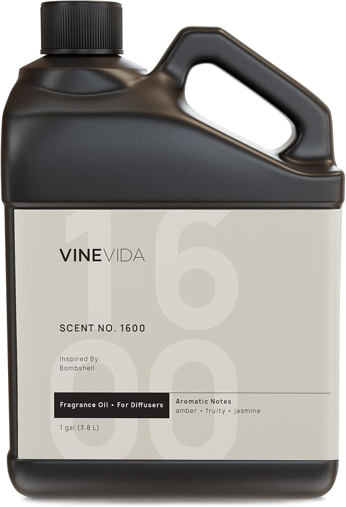 VINEVIDA [128 Fl Oz] Scent NO. 1600 Fragrance Oil for Cold Air Diffusers, Aromatic Notes of Amber Fruity Jasmine, Essential Oils for Diffuser Oil Refill & Air Freshener Room Spray