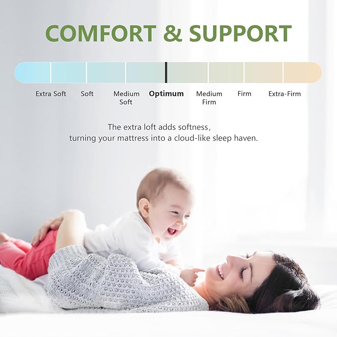 Premium Viscose Made from Bamboo Queen Size Mattress Topper for Back Pain, 1200 GSM Quilted Fitted Extra Thick Mattress Pad,Pillow Top Mattress Cover with Deep Pocket Up to 21 Inches（60 * 80inch）