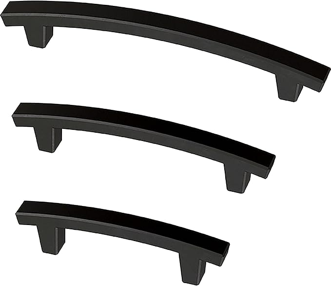 Franklin Brass (5-Pack) – Matte Black Cabinet Handles, 4 Inch Hole Center, Pulls for Drawers, Kitchen Cabinet Door, Dressers | Pierce
