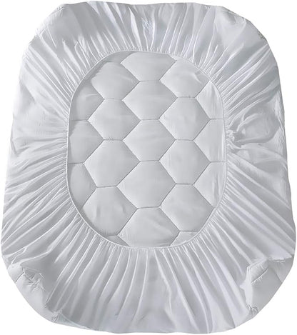 Twin XL Mattress Pad, 8-21" Deep Pocket Protector Ultra Soft Quilted Fitted Topper Cover Fit for Dorm Home Hotel -White