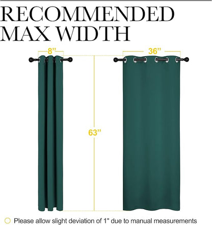 NICETOWN Thermal Insulated Solid Grommet Blackout Curtains/Drapes/Panels for Dining Room (Hunter Green, 1 Pair, 42 by 63-Inch)