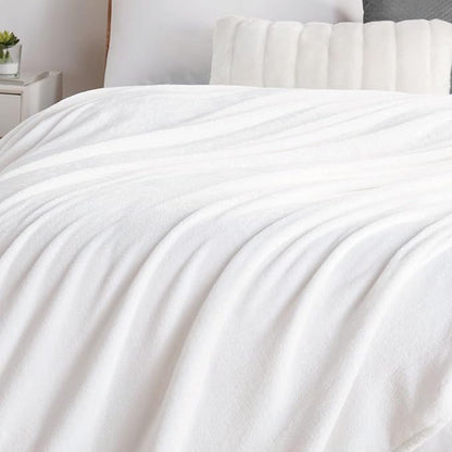 Walensee Fleece Blanket Plush Throw Fuzzy Lightweight (King Size 108x90 White) Super Soft Microfiber Flannel Blankets for Couch, Bed, Sofa Ultra Luxurious Warm and Cozy for All Seasons